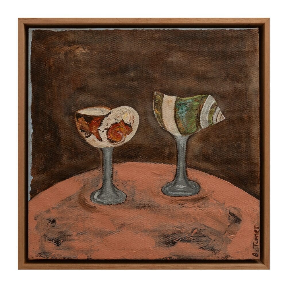 Wine glass art by Britney Turner