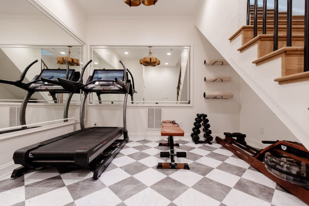 Under stair home gym