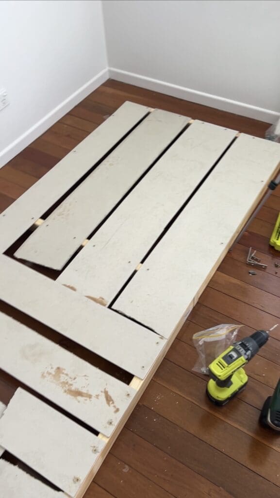 Cover the frame in board