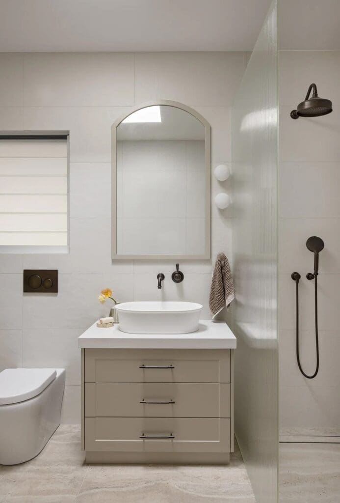 Bathroom vanity in Ewingsdale home