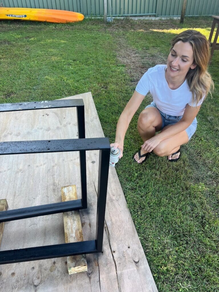 Spray paint legs