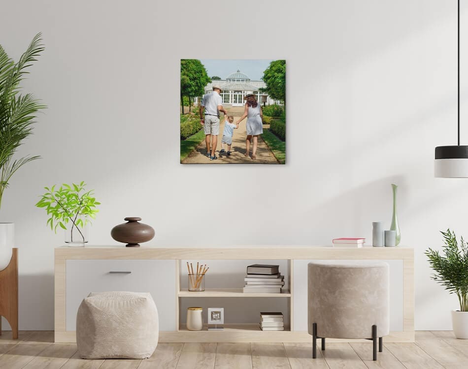 Family photo printed onto canvas