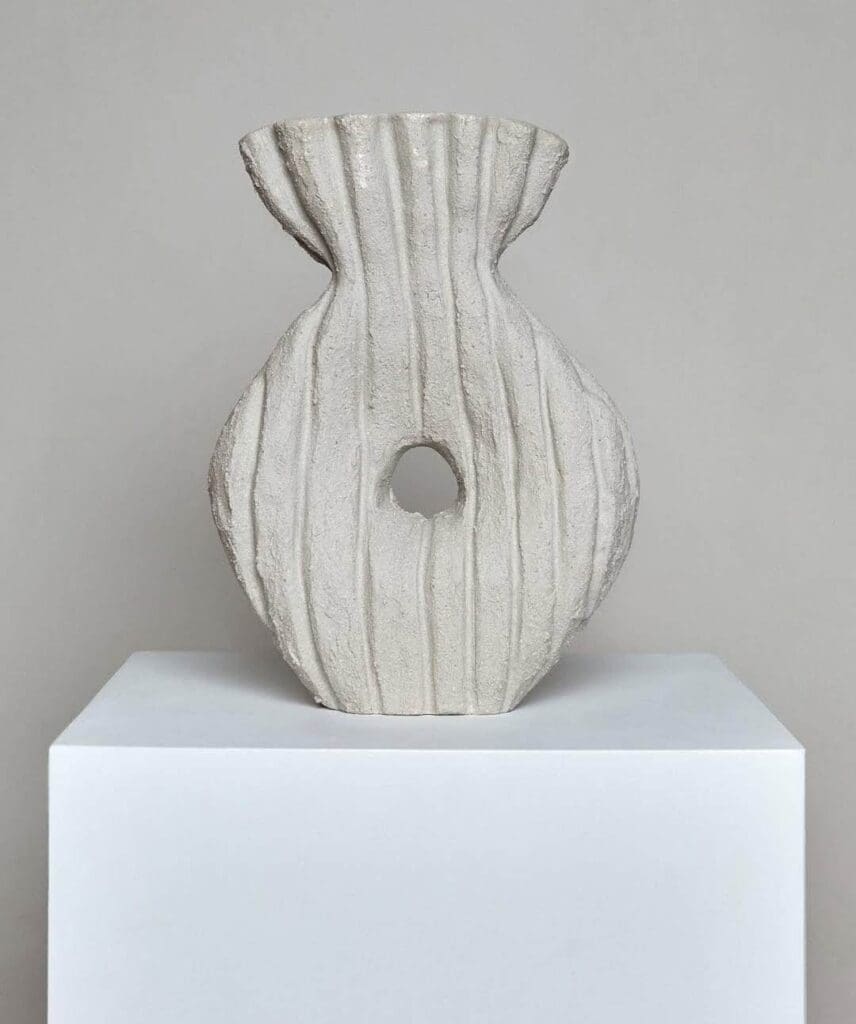 White vase from Clay Whispers collection by Elena Strohfeldt