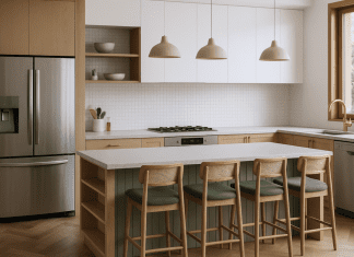 How using 3D to visualise your home project can save you reno regret Mid century style kitchen