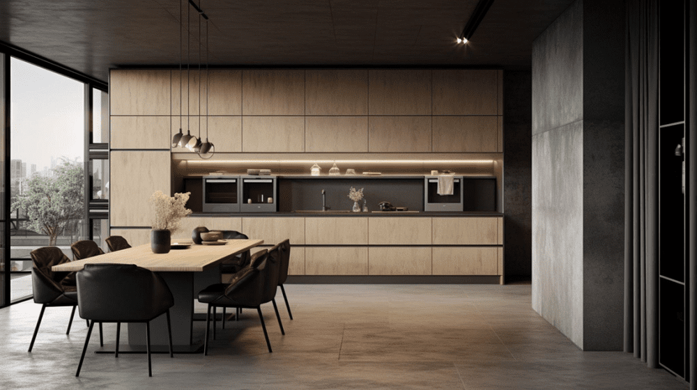 Modern oak timber kitchen