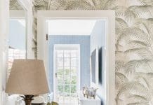 A layered, soulful sanctuary which embraces pattern and colour Wallpaper in entryway to home Patterned Sanctuary by The Stylesmiths