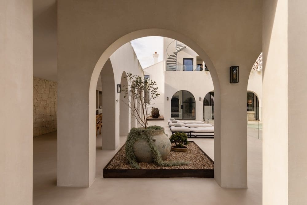 Exterior courtyard at Coastal Alchemy by The Stylesmiths