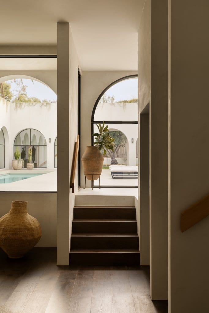 Steps to outdoor area at Coastal Alchemy by The Stylesmiths