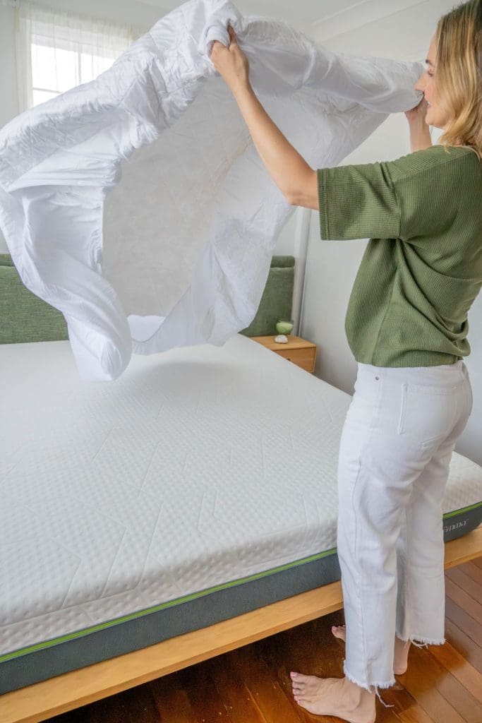 White mattress protector